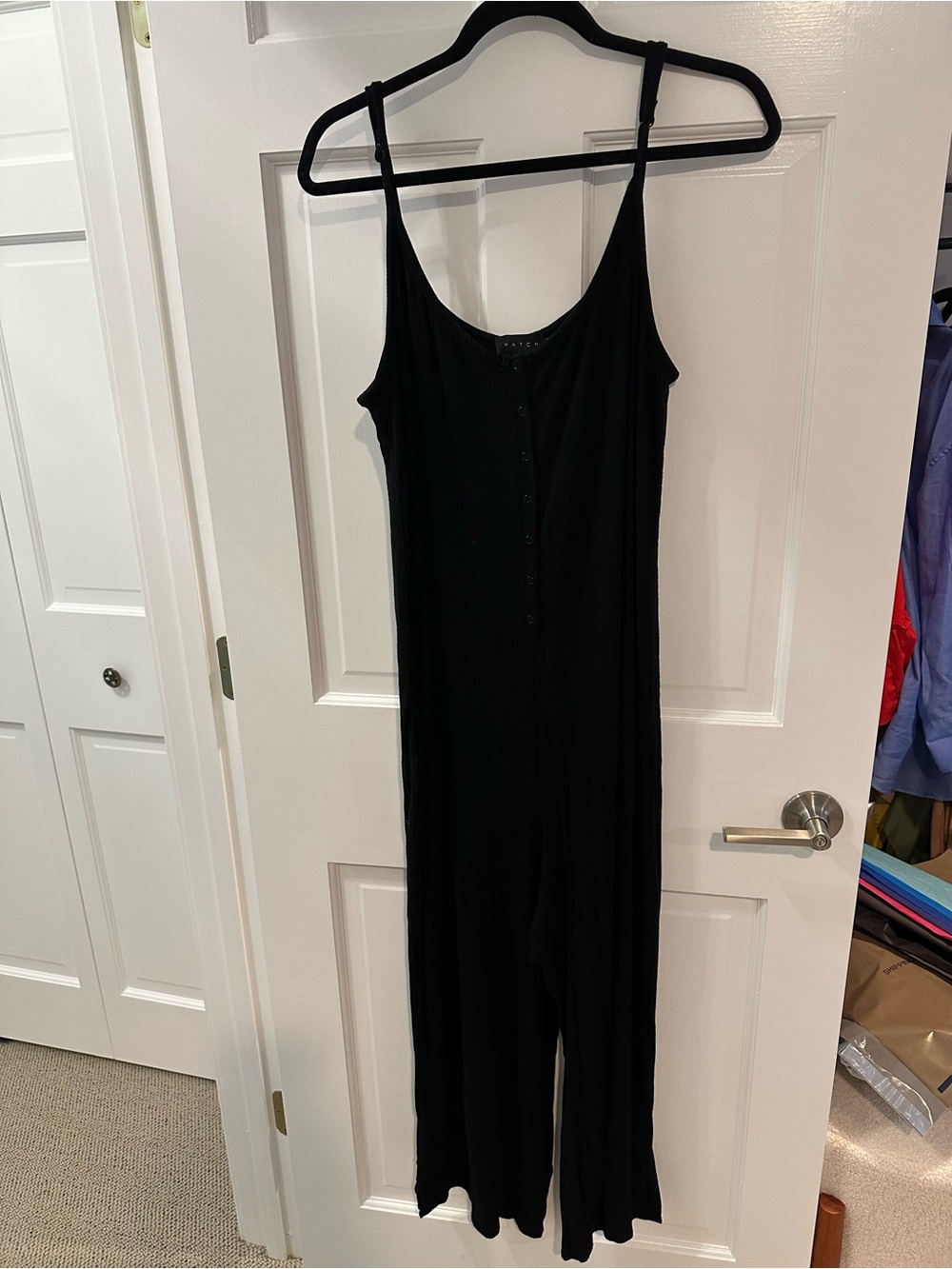 Hatch Black Ribbed Button-Front Top - Picture 5 of 6